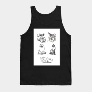 Cats greeting card by Nicole Janes Tank Top